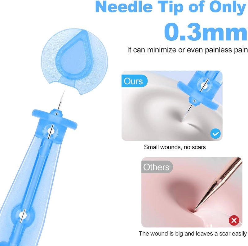 Refesta 100PCS Disposable Acne Needle & 144 Dots Pimple Stickers - Ultrafine Pimple Popper Needle - Image 3